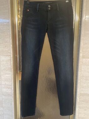 Hudson Black Mid-Rise Super Skinny Denim Jeans Women's Size 28 Cut#A02132